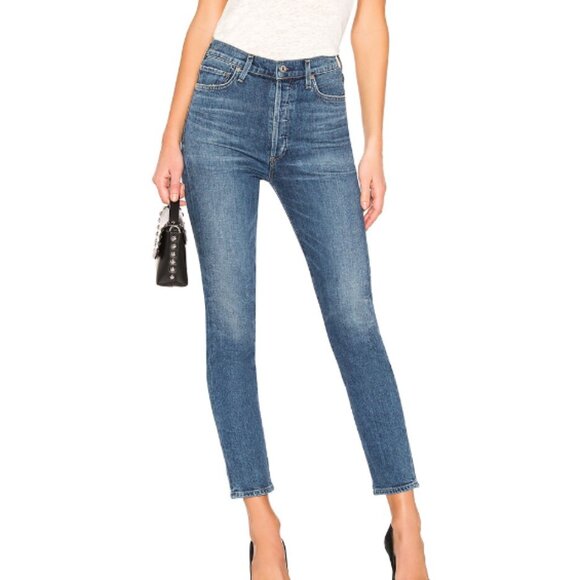 Made in USA Citizens of Humanity Olivia High Rise Slim Ankle Jeans Size 25 - Picture 1 of 9